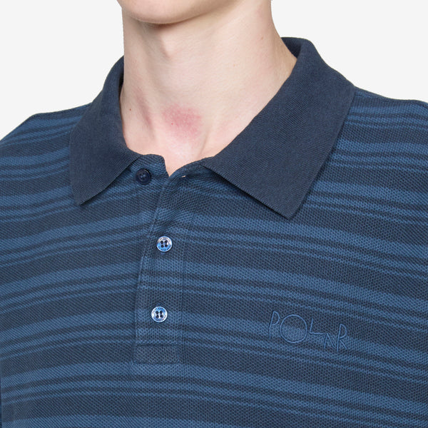 Surf Polo Shirt Stripe Neptune Blue Shirts