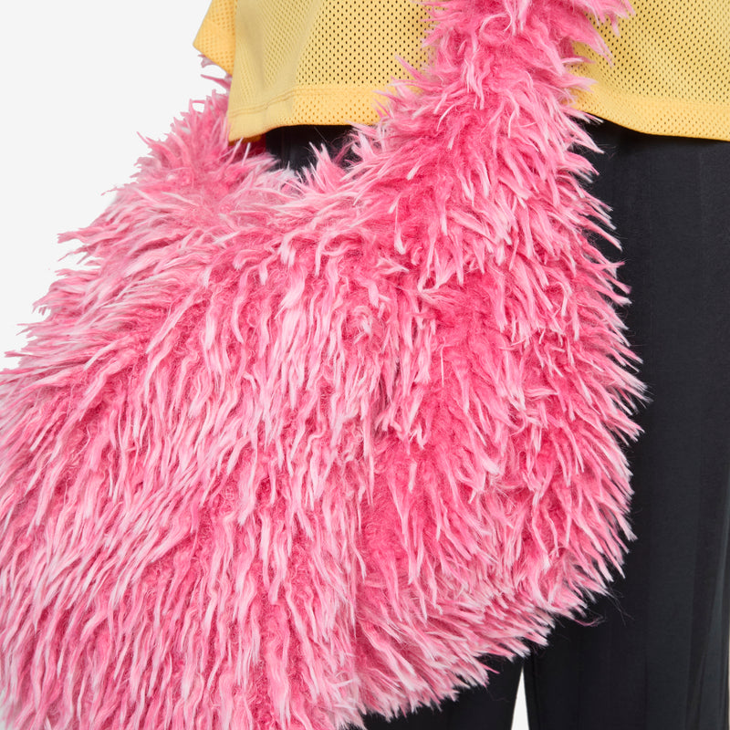 Faux Fur Messenger Bag Pink Bags