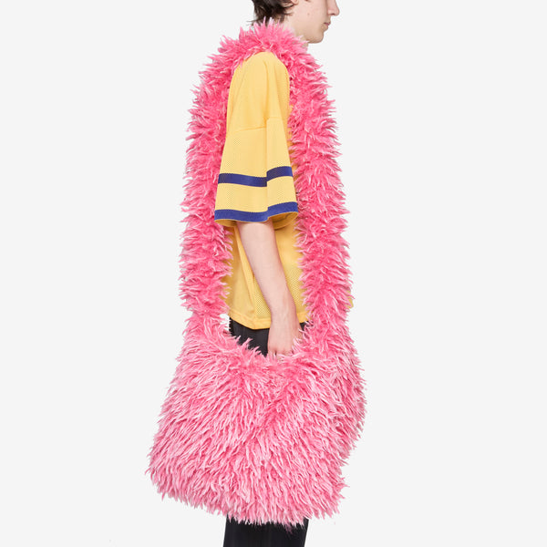 Faux Fur Messenger Bag Pink Bags