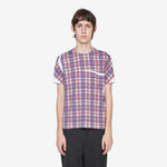 Tartan Overprint T-Shirt White | Check