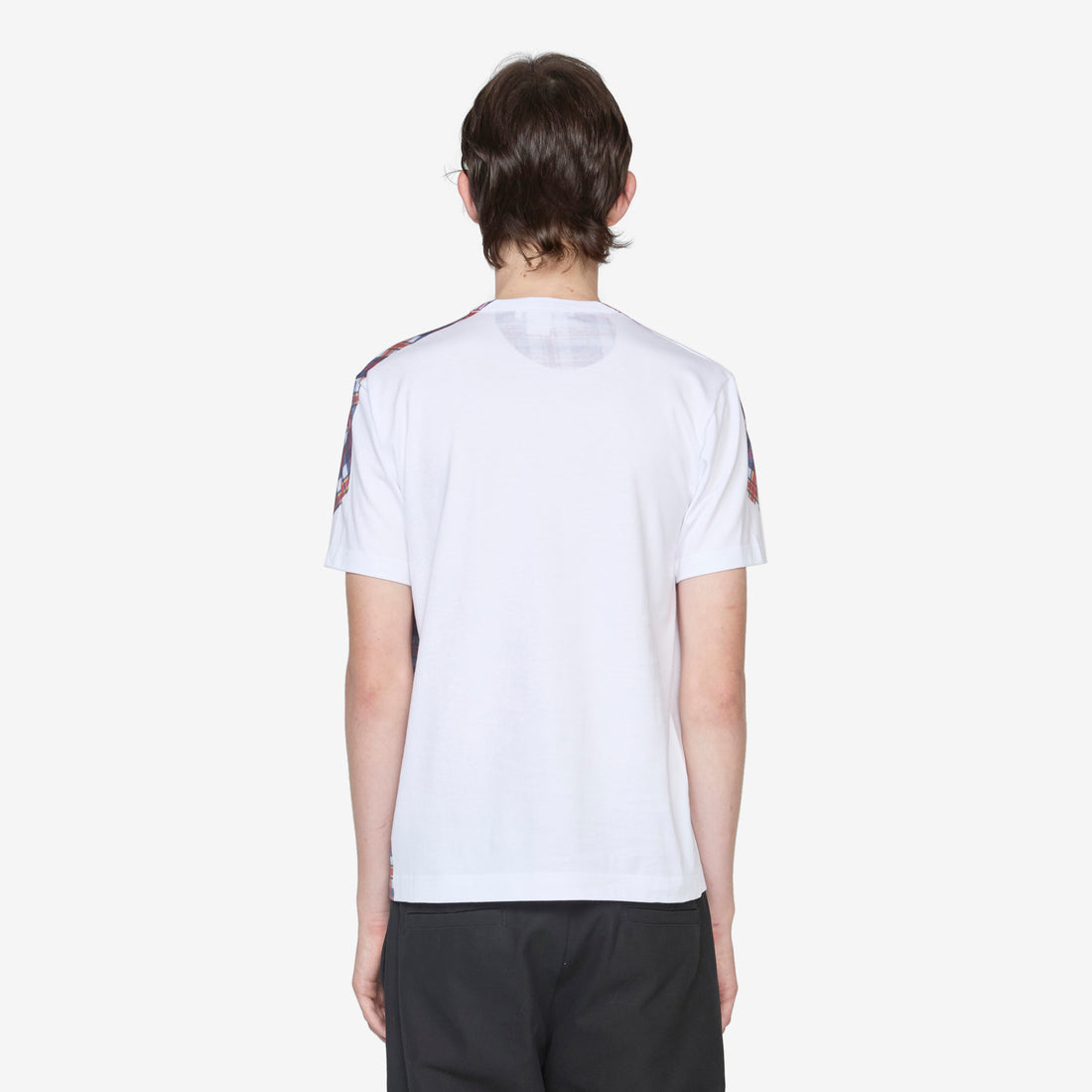 Tartan Overprint T-Shirt White | Check Tees