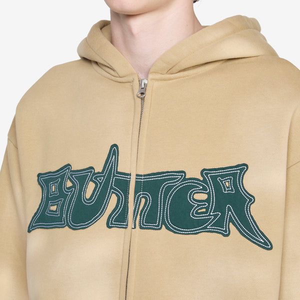 Encounter Zip-Thru Hood Washed Tan Jumpers