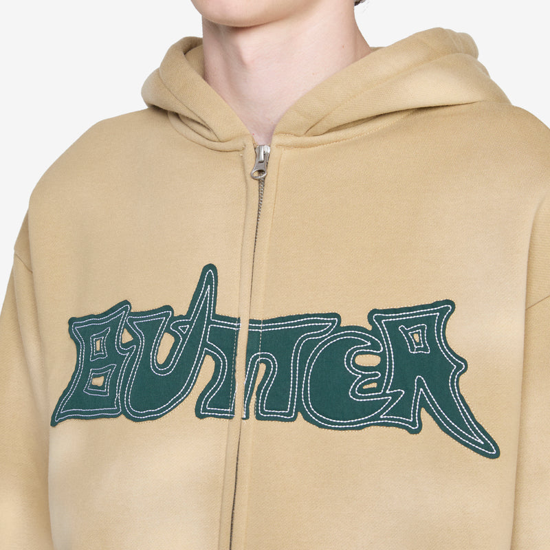 Encounter Zip-Thru Hood Washed Tan Jumpers