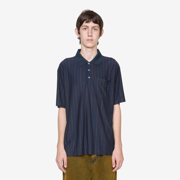 Fancy Polo Shirt Navy | Dark Brown Shirts