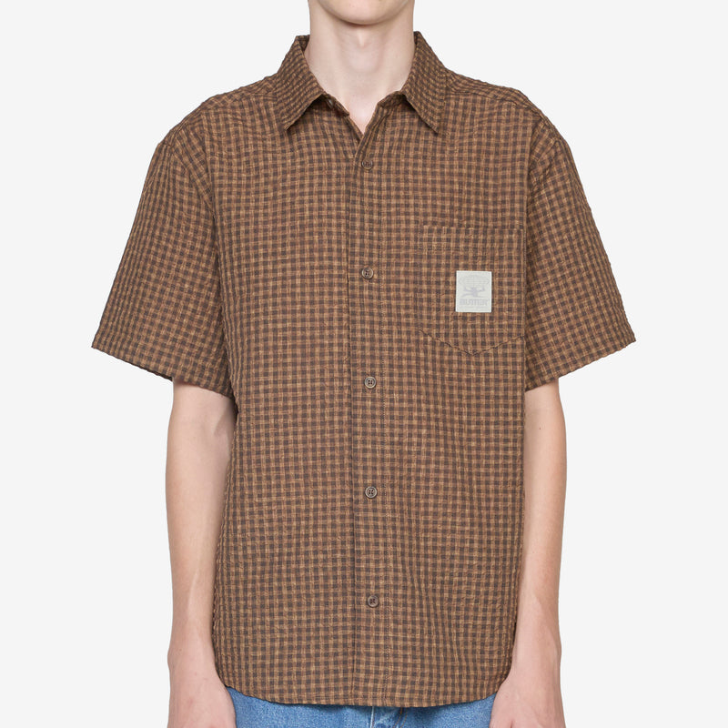 Equipment Short Sleeve Shirt Brown Shirts