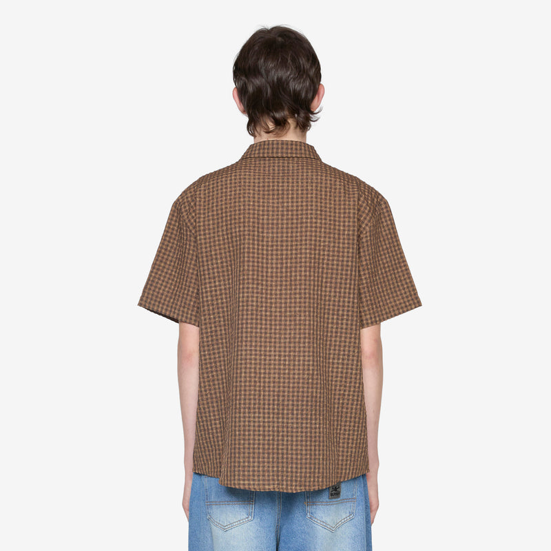 Equipment Short Sleeve Shirt Brown Shirts