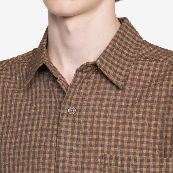 Equipment Short Sleeve Shirt Brown Shirts