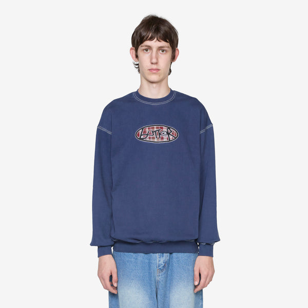 Crust Crewneck Washed Navy Jumpers