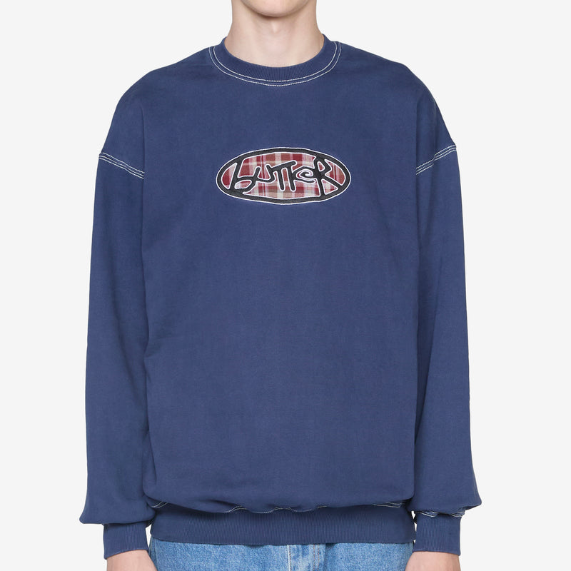 Crust Crewneck Washed Navy Jumpers