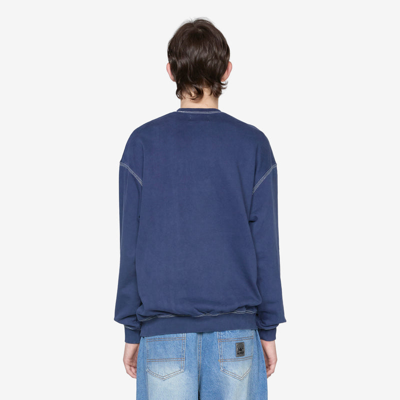 Crust Crewneck Washed Navy Jumpers