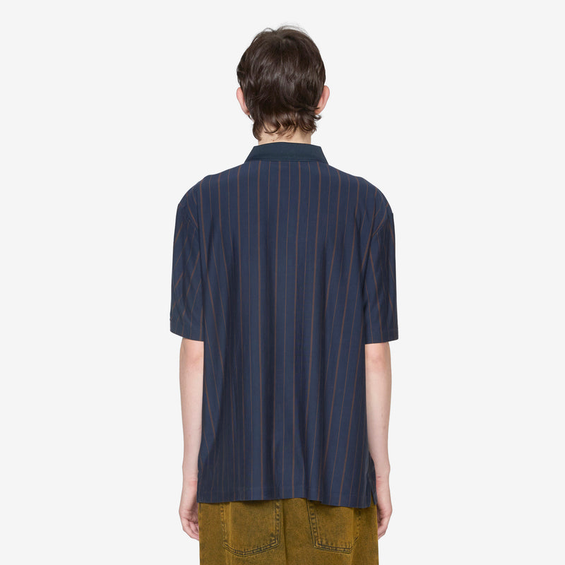 Fancy Polo Shirt Navy | Dark Brown Shirts