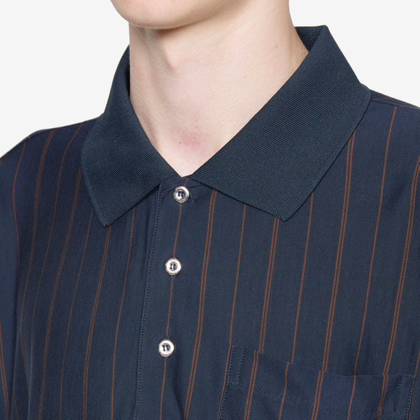 Fancy Polo Shirt Navy | Dark Brown Shirts