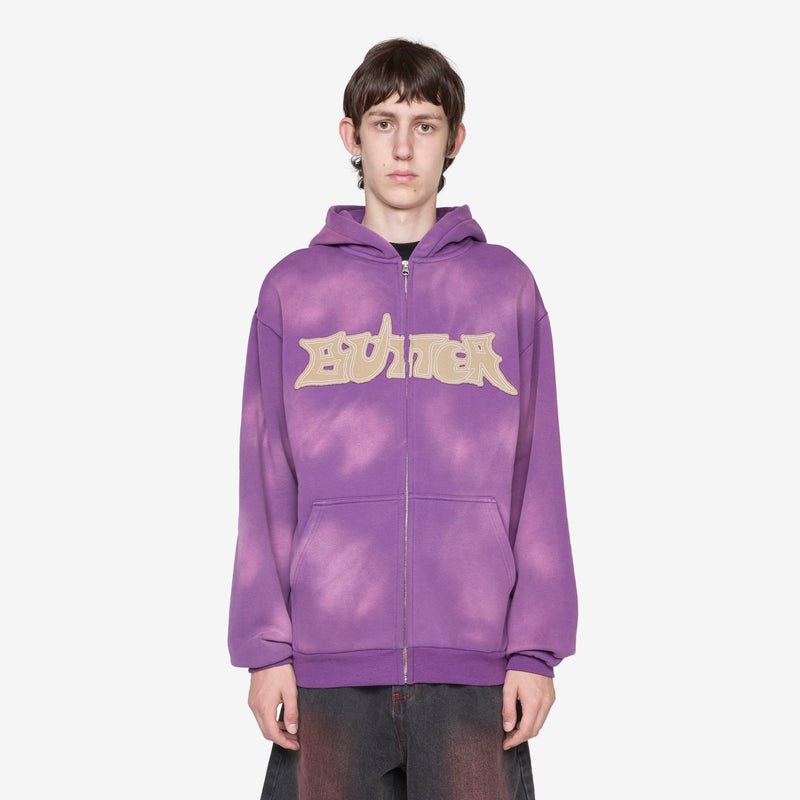 Encounter Zip-Thru Hood Washed Purple Jumpers