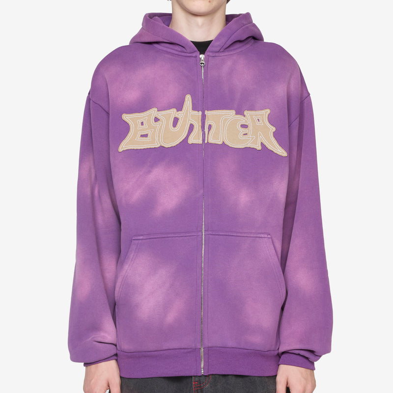 Encounter Zip-Thru Hood Washed Purple Jumpers