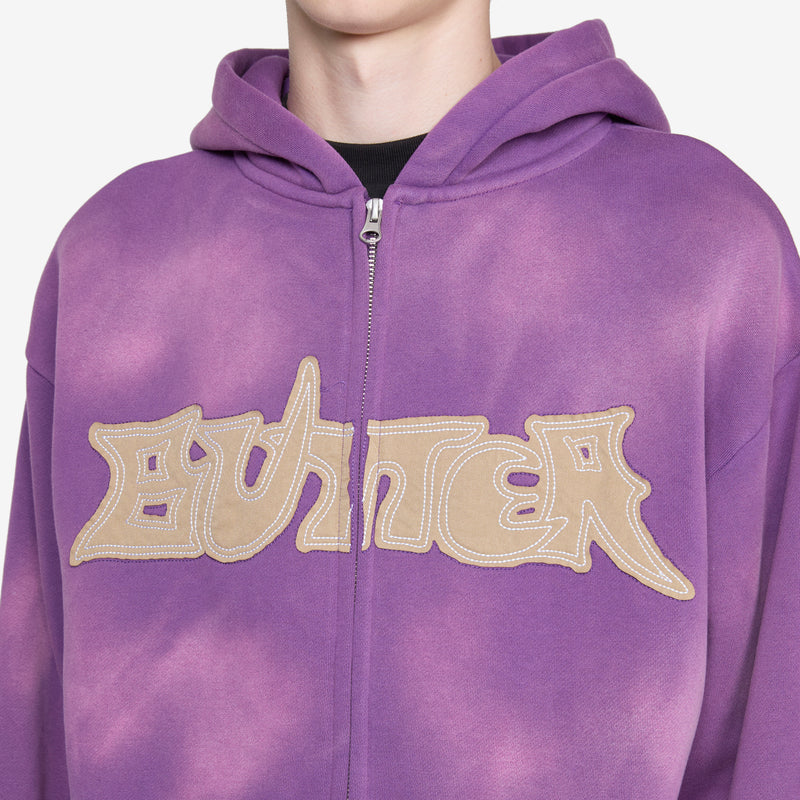 Encounter Zip-Thru Hood Washed Purple Jumpers