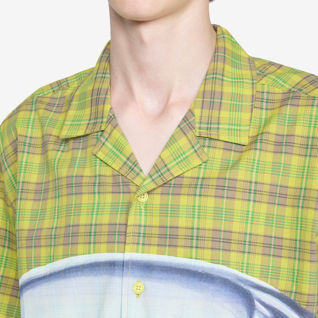 Printed Camp Collar Shirt Green Shirts