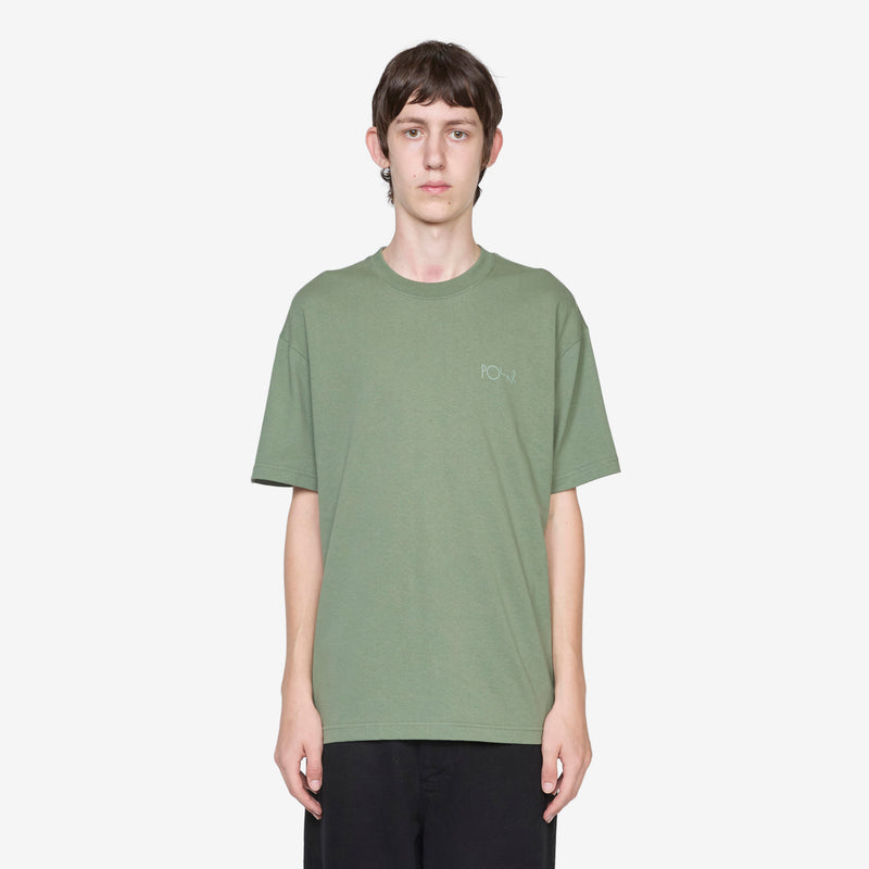 Contrast Stroke Logo T-Shirt Moss Green Tees