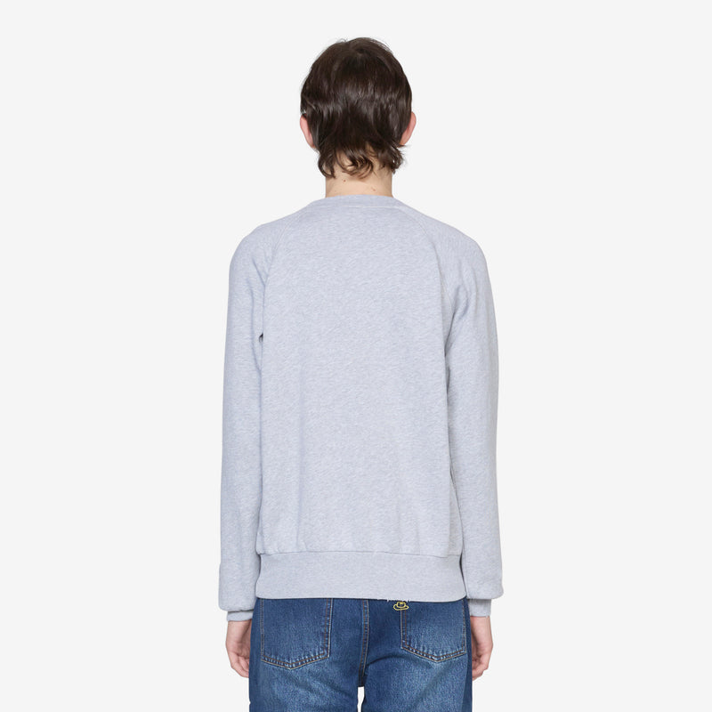 Destroyed Weedie Pie Raglan Sweat Light Grey Marl Jumpers