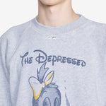 Destroyed Weedie Pie Raglan Sweat Light Grey Marl
