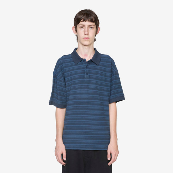 Surf Polo Shirt Stripe Neptune Blue Shirts
