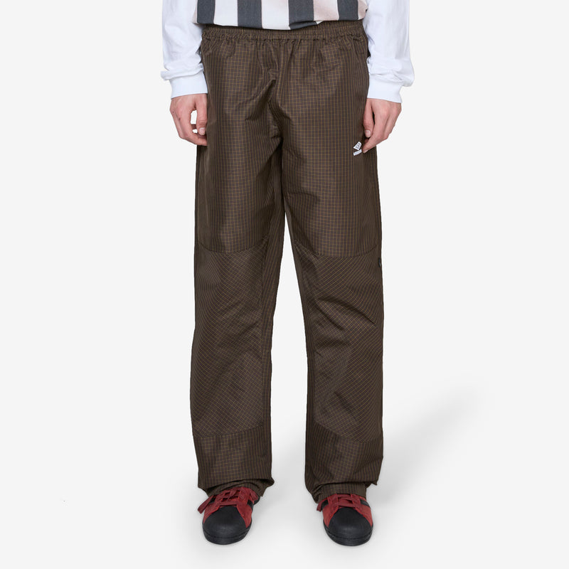 Mini Check Double Knee Pants Check Brown Pants