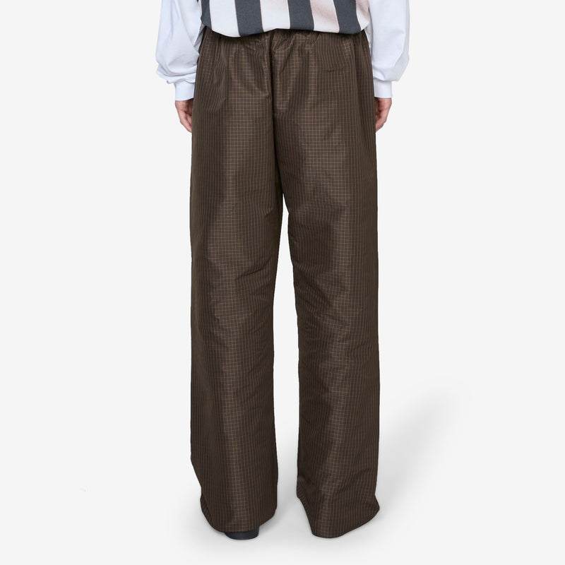 Mini Check Double Knee Pants Check Brown Pants