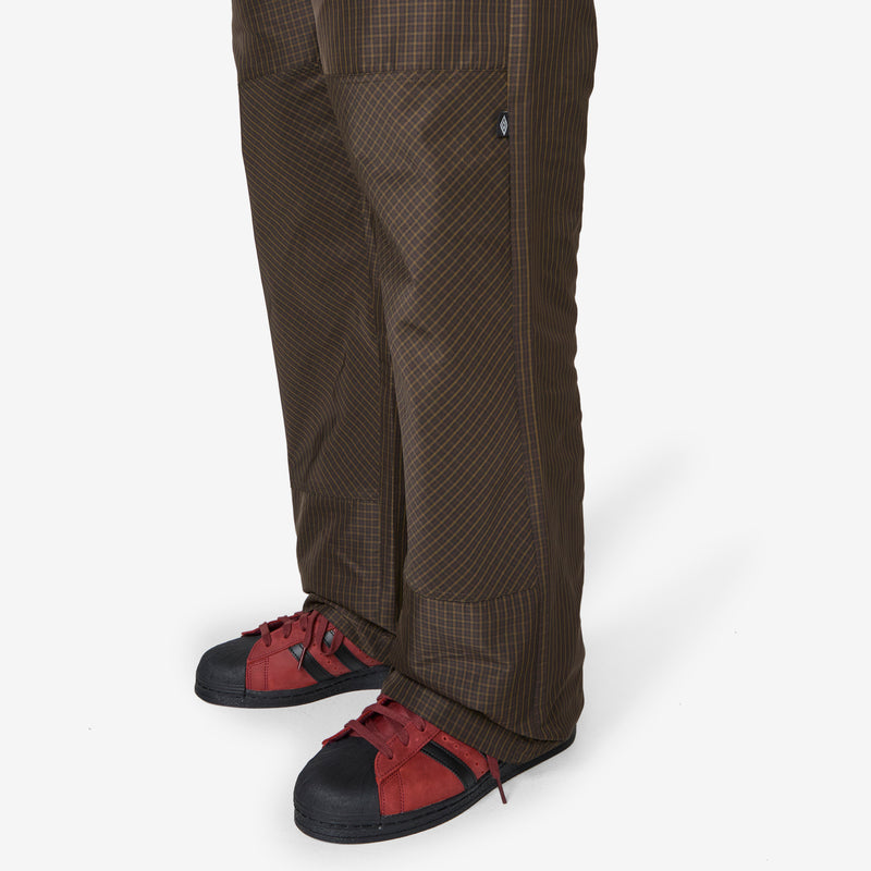 Mini Check Double Knee Pants Check Brown Pants