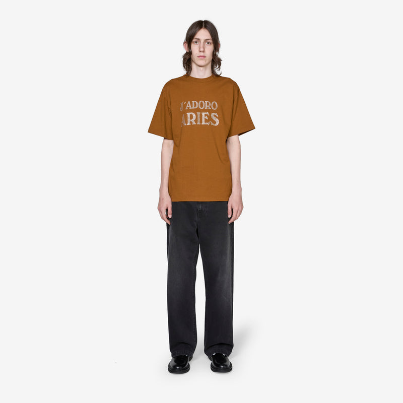 J'Adoro Aries Diamante T-Shirt Brown Tees