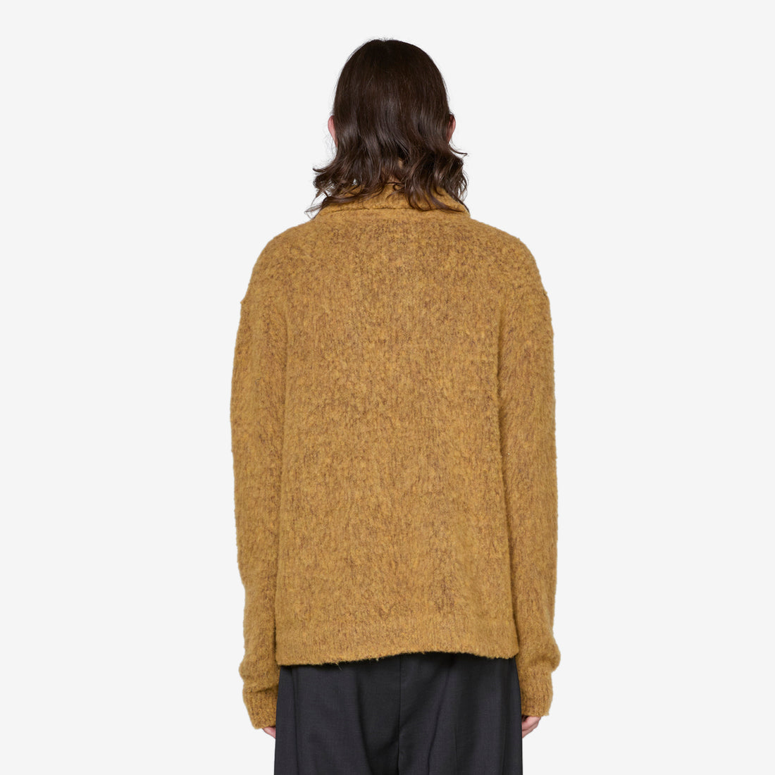 Sechura Zip Polo Mustard Melange Jumpers