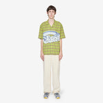 Printed Camp Collar Shirt Green