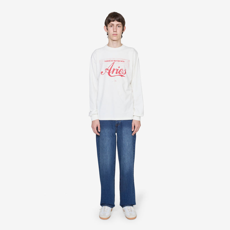 Faded Cola Longsleeve T-Shirt Off White Tees