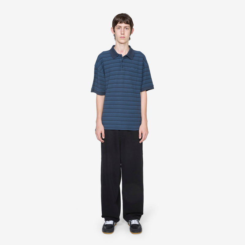 Surf Polo Shirt Stripe Neptune Blue Shirts