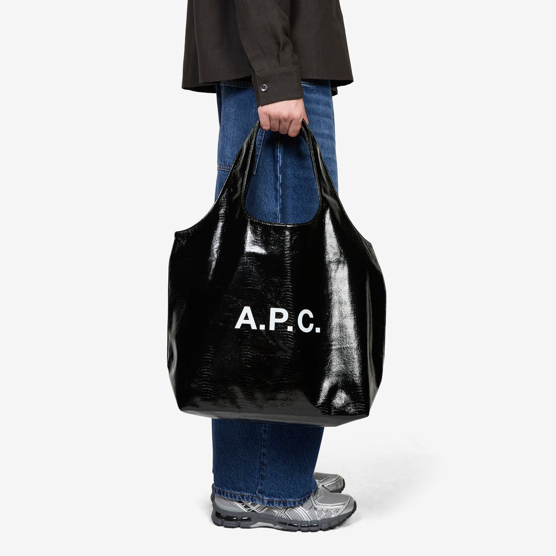 Ninon Tote Metallic Black Bags