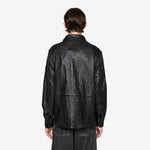 Crunch Leather Overshirt Black