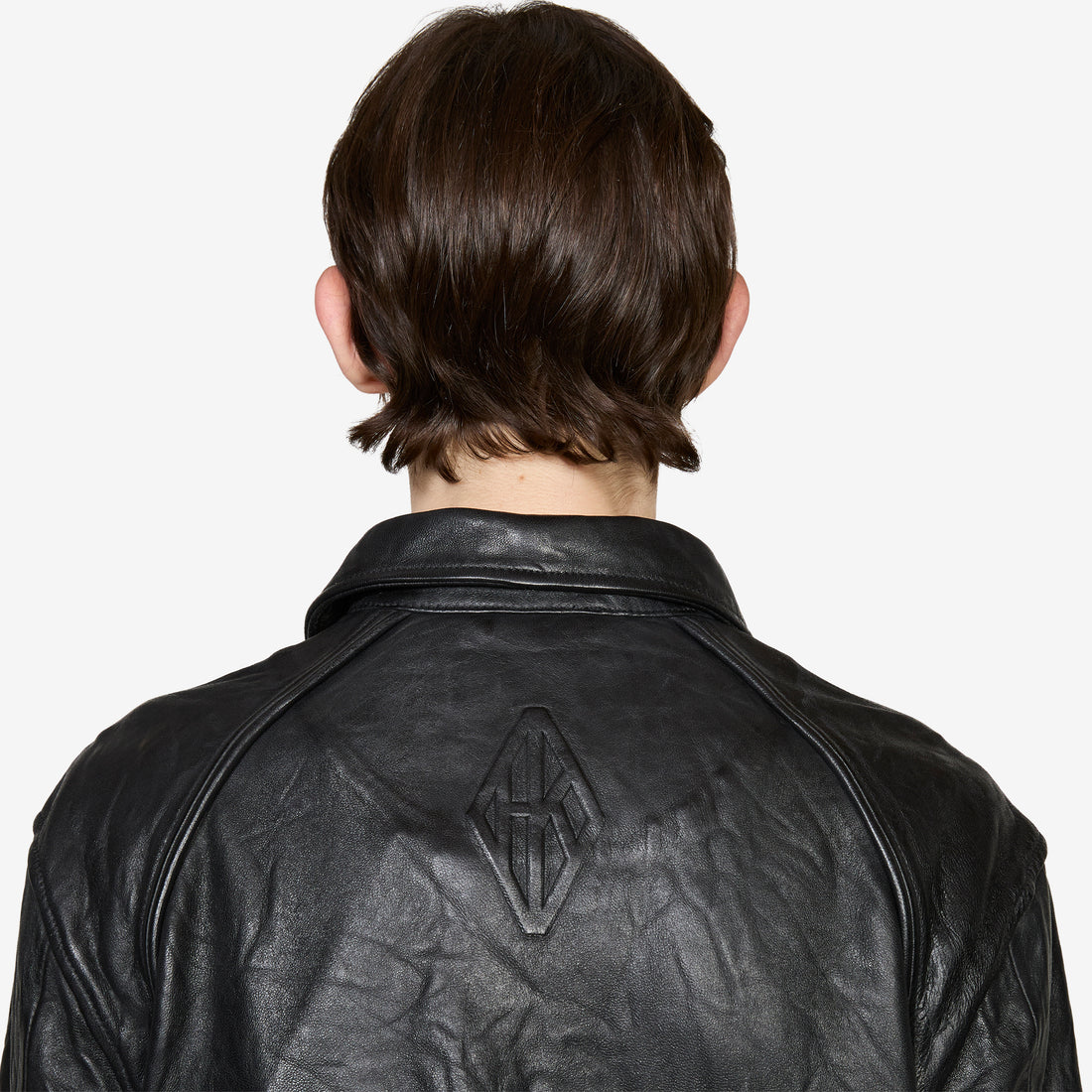 Crunch Leather Overshirt Black Jackets