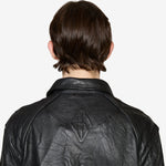 Crunch Leather Overshirt Black