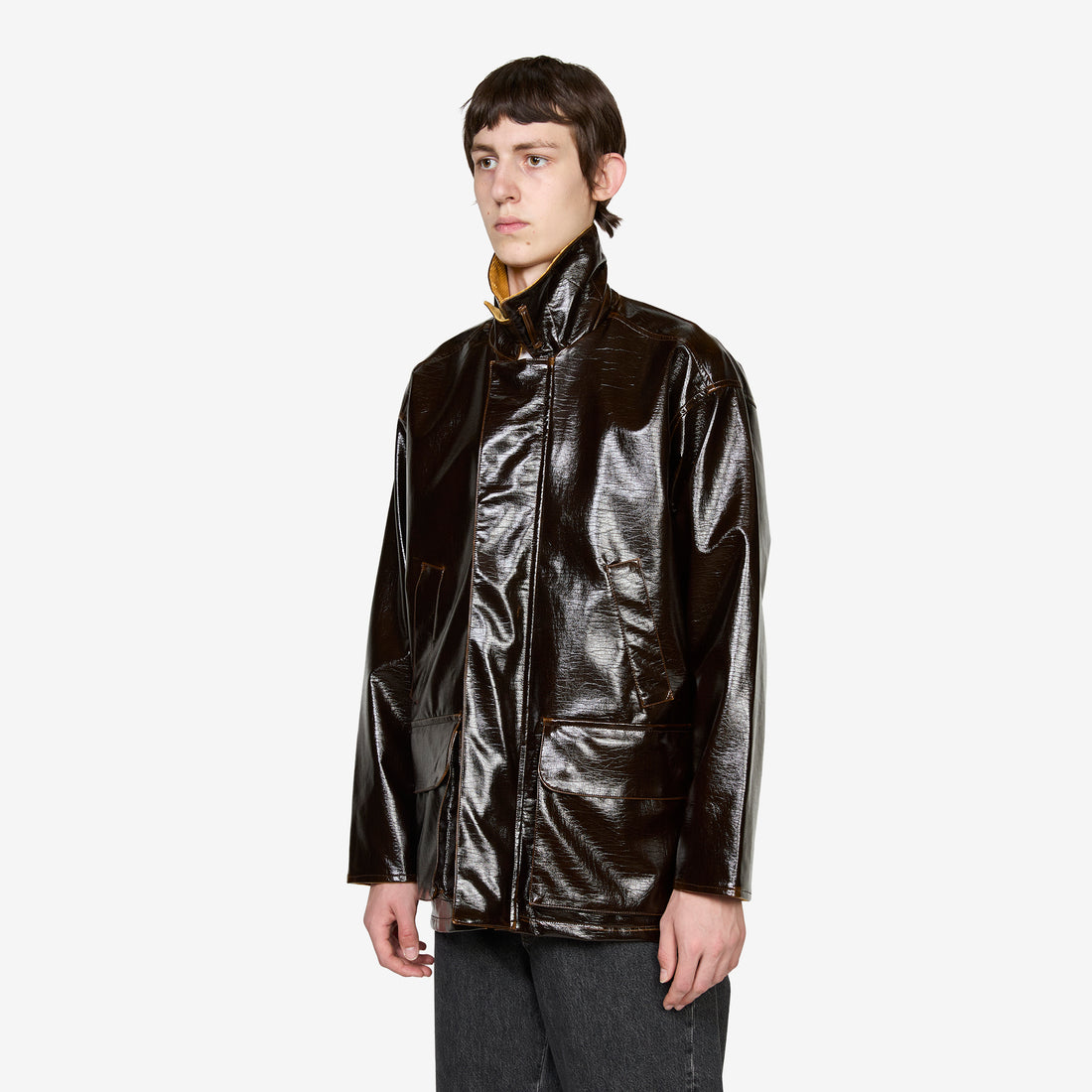 Vinyl Leisure Jacket Brown Jackets