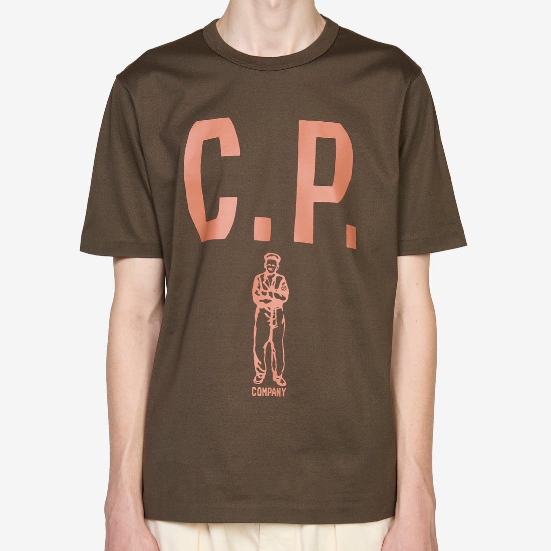 Mercerized 30/2 Jersey Twisted Logo T-Shirt Ivy Green Tees