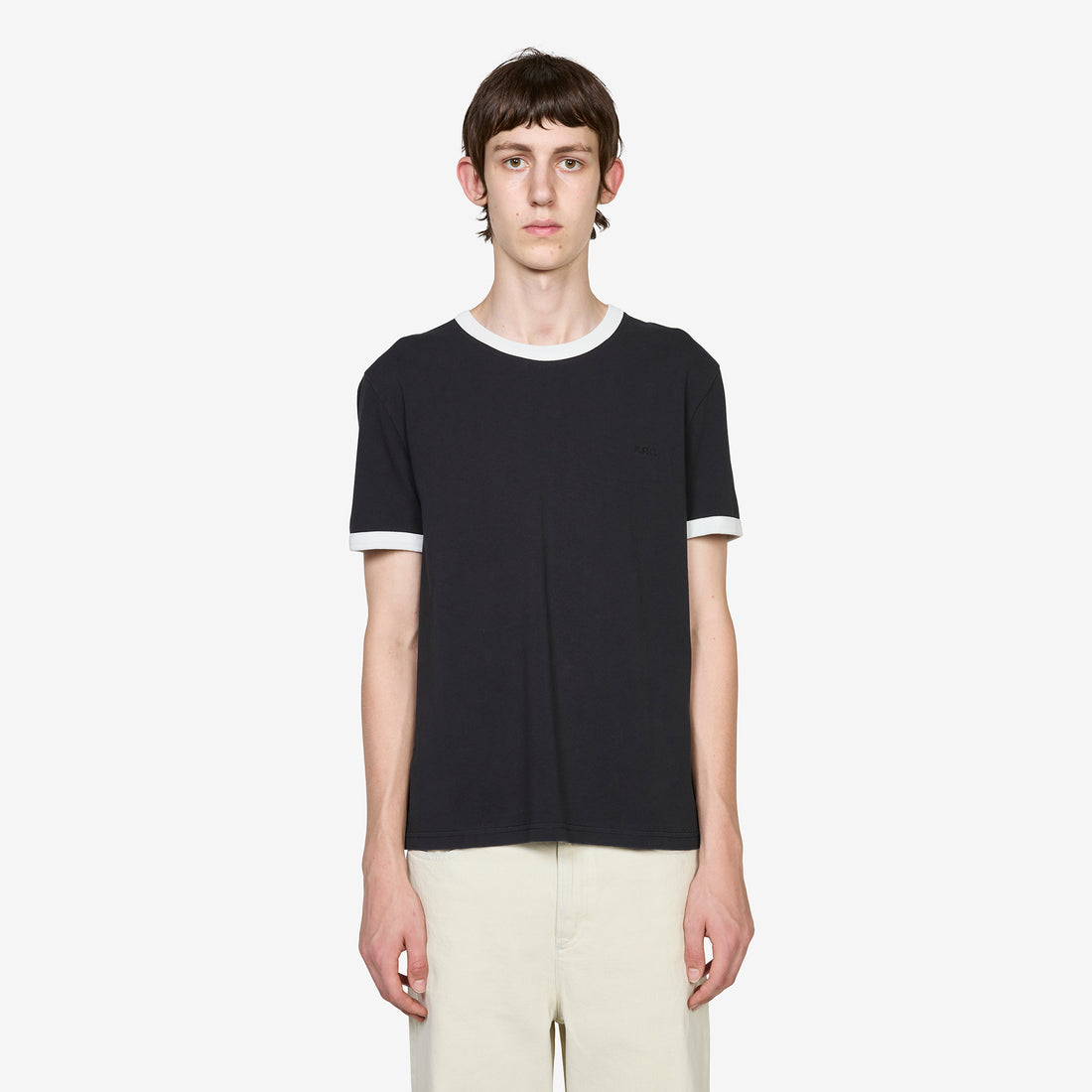 Contrast T-Shirt Black Tees