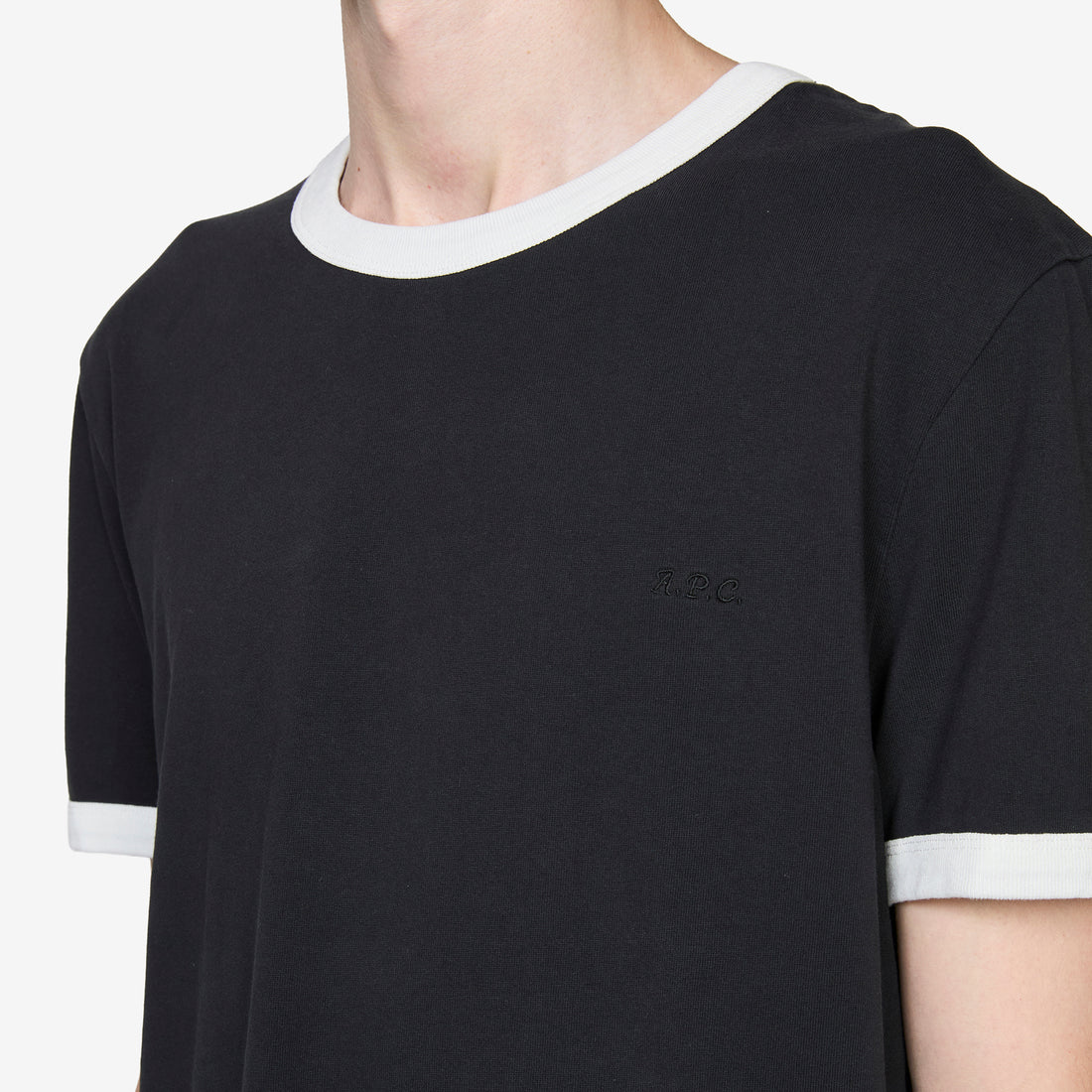 Contrast T-Shirt Black Tees