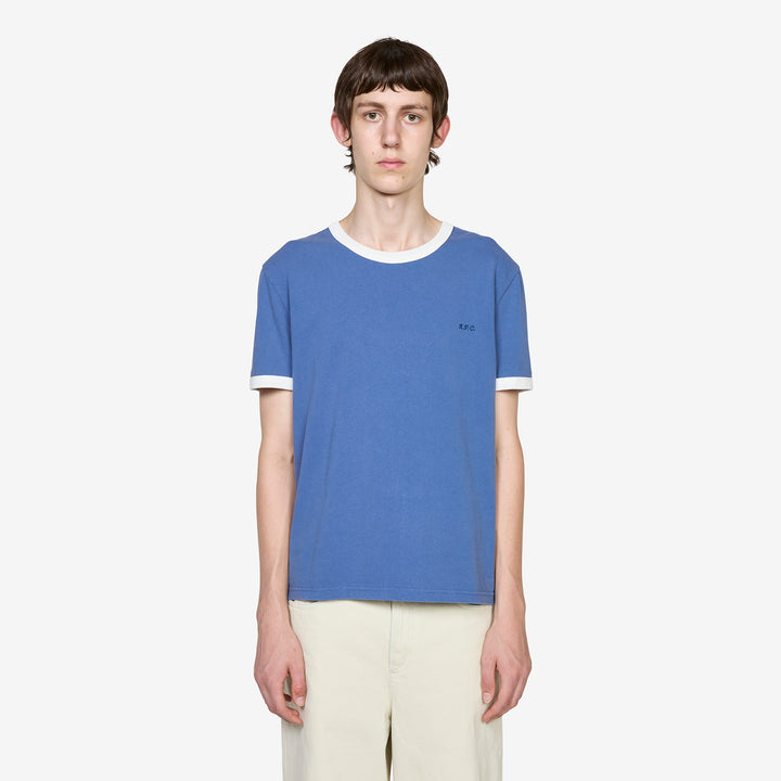 Contrast T-Shirt Blue Front