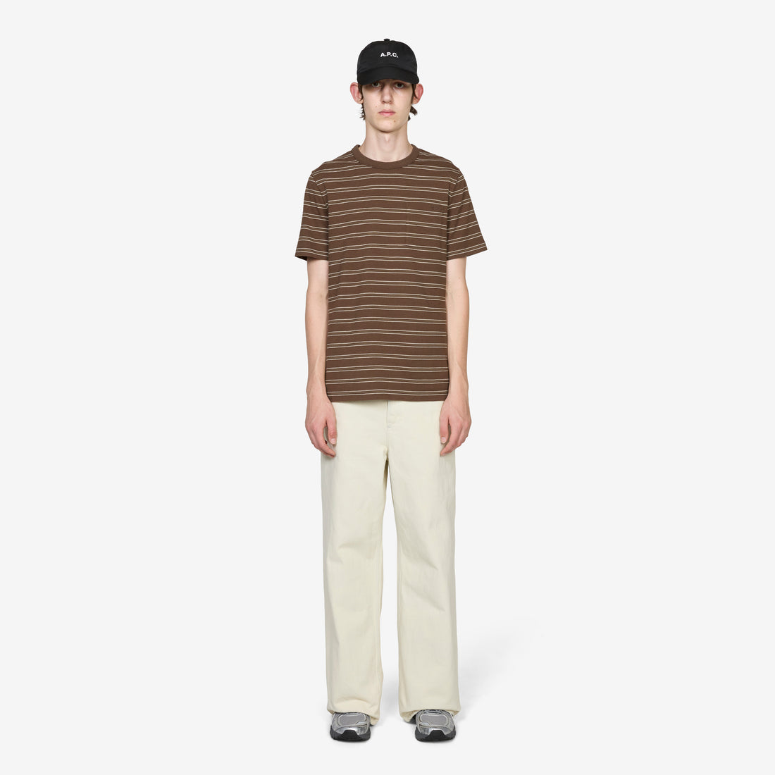 Striped T-Shirt Chestnut Brown Tees