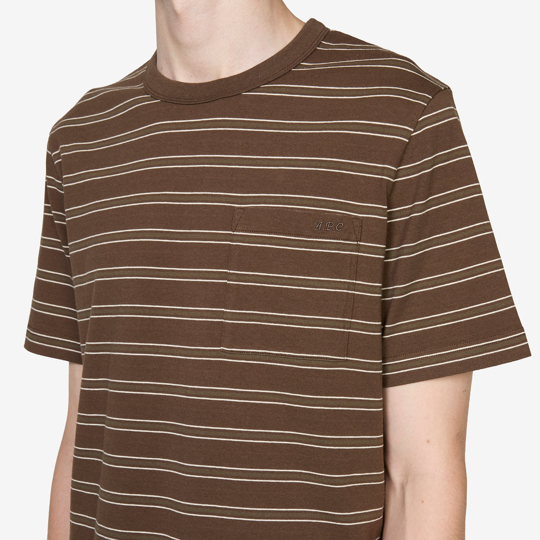 Striped T-Shirt Chestnut Brown Tees