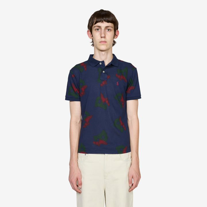 Short-Sleeve Polo Shirt 6796 Sketched P-Wing Toss Front