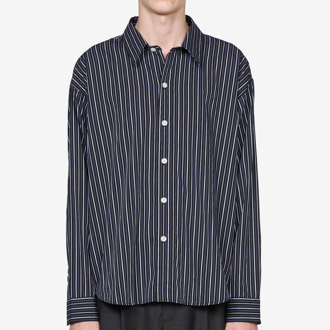 Exact Shirt Black Office Stripe Shirts