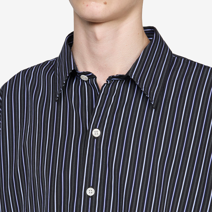Exact Shirt Black Office Stripe