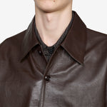 Welding Shirt Umber Brown Fluid Calfskin