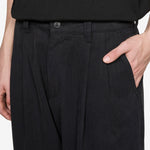 Pleated Shorts Washed Black