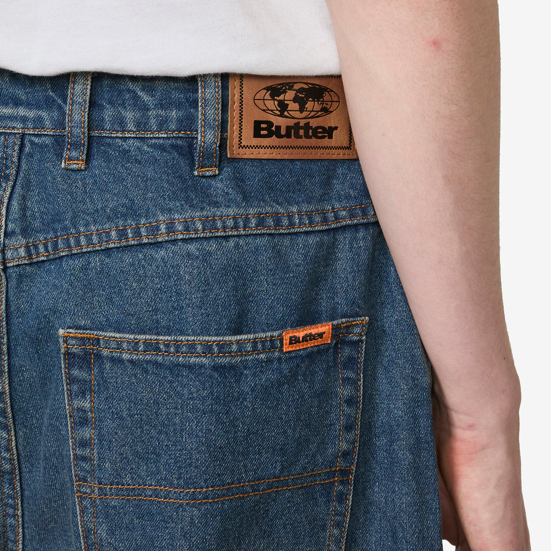 Baggy Denim Shorts Distressed Indigo Shorts