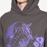 Drill Pullover Hood Washed Dark Grey